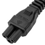 Cable eléctrico British Standard BS-1363-1 a IEC-60320-C5 de 1.8m negro - CL03100 - 06