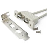 Adaptador USB de placa madre 2x5 pin a 2xAH bracket de perfil bajo - US03400 - 06