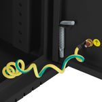 Rack19 mural 4U vertical y 3U horizontal con DIN F200 540x200x400 puerta metálica color negro Lanberg - WK00900 - 09