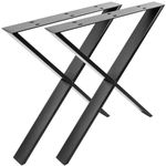 Pies en 'X' para mesa. Patas en acero negro 680 x 80 x 710 mm 2-pack - IP00100 - 01