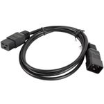 Cable IEC C19 a IEC C20 negro 1,8 m de Lanberg CA-C19E-10CC-0018-BK - FA19600 - 02