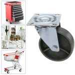 Rueda pivotante industrial de metal sin freno 100 mm - QR01400 - 02