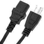 Cable eléctrico US NEMA-5-15P a IEC-60320-C13 de 0.4m negro - CL06100 - 05