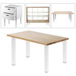 Pies cuadrados para mesa y mueble. Patas en acero negras de 40cm 4-pack - IO07200 - 03