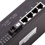 Conversor de fibra óptica 100Mbps monomodo 4xRJ45 SC 1310nm simplex 40km - UF05300 - 04
