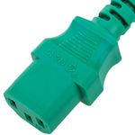 Cable eléctrico de alimentación IEC60320 C13 a C14 de color verde de 3m - CH04500 - 07