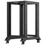 Armario Rack abierto fondo ajustable 19" 18U F600 800x600x1051mm desmontado DIY negro Lanberg - WL58600 - 07
