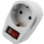 Clavija enchufe schuko de color blanco 220VAC con interruptor - IA08500 - 10
