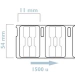 Rollo bobina de 1500 etiquetas adhesivas compatibles con Dymo 11351 Dumbell 54x11mm - KT05400 - 02
