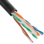 Bobina de cable de red LAN UTP categoría cat.6 23AWG CCA rígido negro 305 m - LN09000 - 02