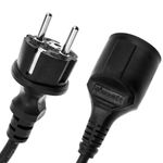 Prolongador de cable eléctrico schuko macho a hembra de 3 m negro IP44 - CG00200 - 05