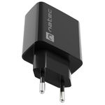 Cargador USB Natec Ribera 1X USB-A + 1X USB-C 20W negro NUC-2062 - NT36300 - 02