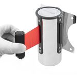 Fijación de pared en acero inoxidable con 3 metros de cinta retráctil roja - BB02200 - 03