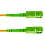 Cable de fibra óptica SC/APC a SC/APC monomodo SMF SX OS2 simplex 9/125 blindado amarillo de 5 m - FL13500 - 03