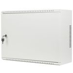 Rack19 mural 4U vertical y 3U horizontal con DIN F200 540x200x400 puerta metálica color blanco Lanberg - WK01700 - 04