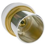 Válvula de desagüe 9cm con rebosadero. Tapón para lavabo y baño universal G1-1/4 cromado - KS10200 - 05