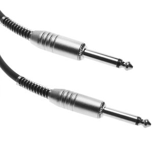 Cable audio micrófono instrumento mono jack 6.3mm macho a macho de 1m