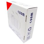 Bobina de cable de red ethernet Cat. 6 UTP CCA de 100 m rígido de color rojo - LQ00300 - 01