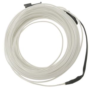 Cable electroluminiscente transparente-azul de 2.3mm en bobina 10m conectada a 220VAC