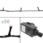 Tira de luces decorativas de 50 luces LED IP44 con 2 funciones blanco cálido 5 m 100-240VAC - GI09600 - 02