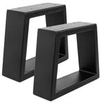 Pies rectangulares para mesita y banqueta. Patas en acero negro 250 x 80 x 200 mm 2-pack - IP02100 - 07