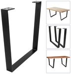 Pies rectangulares para mesa. Patas en acero negro 700 x 80 x 710 mm 2-pack - IP01400 - 02