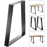 Pies rectangulares para mesa. Patas en acero negro 700 x 85 x 730 mm 2-pack - IP03200 - 02
