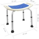Taburete de ducha ergonómico antideslizante regulable en altura acolchado - SA97000 - 02