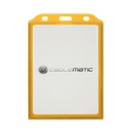 Funda de plástico para carnet de identidad ID vertical B7 88x120mm amarillo - SY03100 - 02