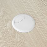 Lote de 20 pasacables redondo para encastrar en mesa de color blanco y diámetro 53 mm - KE09100 - 07