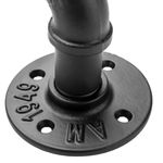 Portarrollos WC de 230 mm para papel higiénico de acero. Tubo industrial y vintage - IP06200 - 08