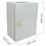 Caja de distribución eléctrica metálica con protección IP65 para fijación a pared 500x300x300mm - DF02200 - 02