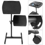 Carrito para proyector y ordenador portátil. Soporte negro para notebook con ruedas - OP04600 - 02