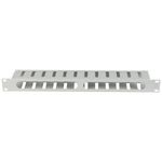 Panel guíacables blanco para armario rack 19" 1U para gestión de cables 70mm - RM03800 - 04