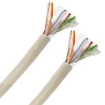 Bobina de cable de red LAN FTP categoría cat.6 23/1AWG CCA rígido gris 305m - LN05800 - 05