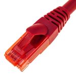 Cable de red ethernet Cat. 6a UTP de 0,25 m de color rojo ultra flexible - LJ10000 - 07