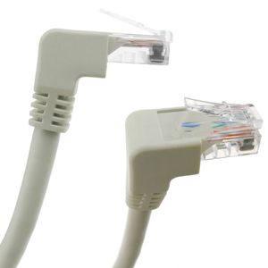Cable de red de categoría 6 Cat.6 RJ45 acodado UTP 24AWG LAN de 25 cm