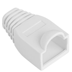 Cubierta de goma Lanberg para conector RJ45 de color blanco Pack de 100uds