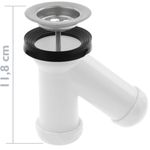 Sifón "Y" compacto con válvula para lavabo-bidet ∅ 40 x 32 mm - KS20400 - 02