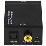 Conversor de audio analógico a digital con 2xRCA a toslink y coaxial - VD04800 - 05