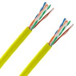 Bobina de cable de red LAN UTP categoría cat.6 23AWG CCA rígido amarillo 305 m - LN09600 - 07
