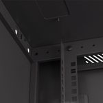 Armario Rack mural 19" 9U F600 600x600x512mm pared desmontado DIY negro Lanberg - WK37000 - 07
