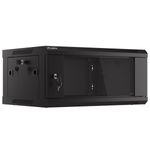 Armario Rack mural 19" 4U F450 600x450x277mm pared desmontado DIY negro Lanberg - WK31300 - 01