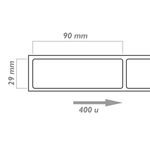Rollo bobina de 400 etiquetas adhesivas compatibles con Brother DK-11201 DK-1201 29x90mm - BM08500 - 02