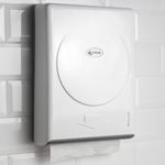 Dispensador de toallas de papel para baño en blanco 274x103x373mm - KS06300 - 04
