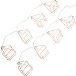 Guirnalda de luces LED de 1 m de color blanco cálido con carcasa de forma geometrica y con funcionamiento por pilas - GI05100 - 04