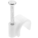 Abrazadera de clavo para cable redondo 8 mm paquete de 10 unidades blanco - BR04500 - 01