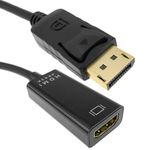 Cable adaptador de vídeo 4K 10cm de DisplayPort DP macho a HDMI hembra 1080p FullHD 2K 4K - YP04700 - 01