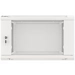 Armario Rack mural 19" 6U F600 600x600x379mm pared desmontado DIY blanco Lanberg - WK36500 - 08