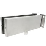 Pernio y bisagra fija superior de aluminio para puerta de cristal para cierrapuertas de suelo - LK08200 - 01